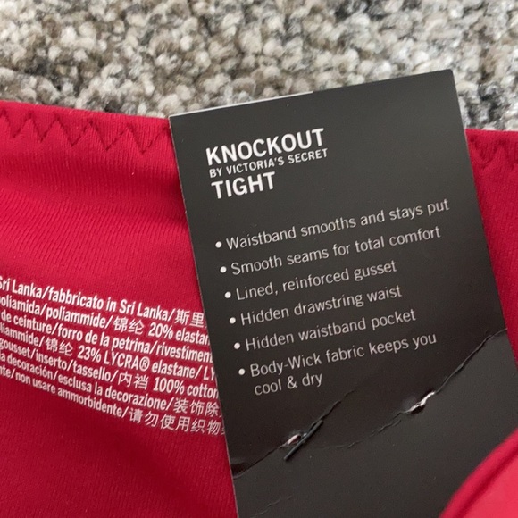 NWT VS Sports knockout red coated tight leggings - Picture 3 of 6
